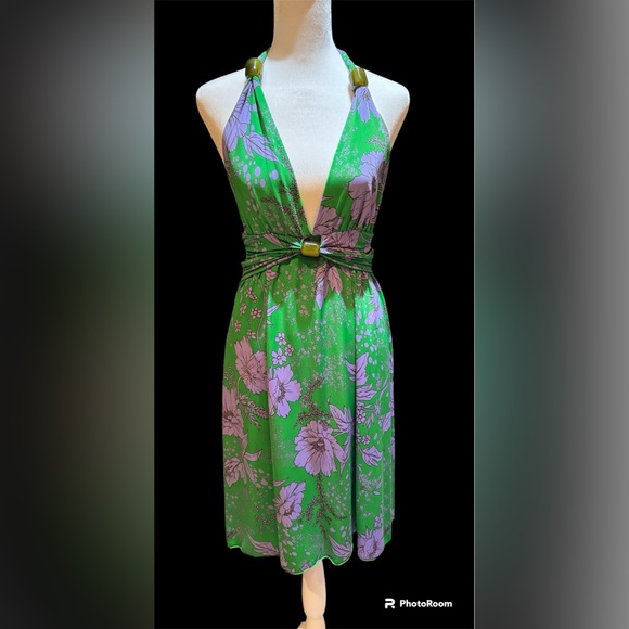 Dresses & Skirts - EUC Kitty Women’s Sexy Yet Classy Boutique Dress Color Green And Purple Size M